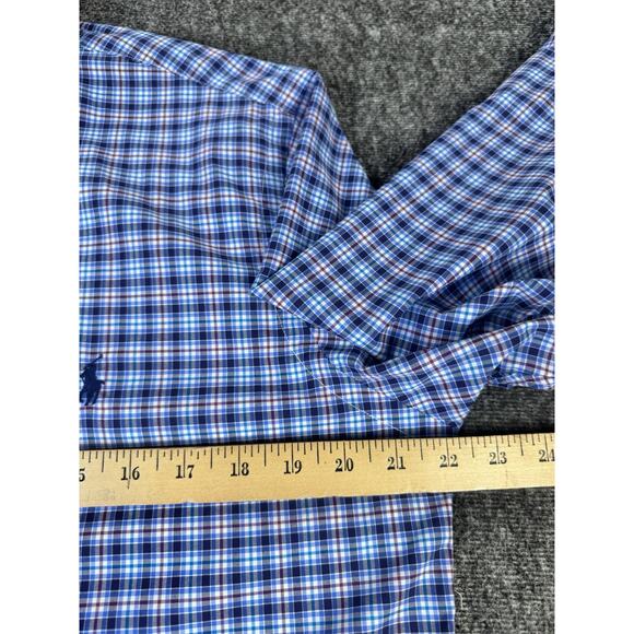 Mens Ralph Lauren Checkered Classic Fit Performance Button Up Longsleeve Shirt M - Picture 5 of 6